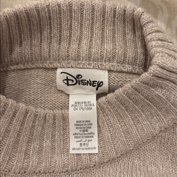 Disney Beige Turtleneck Sweater with Deer Design - Picture 4 of 4
